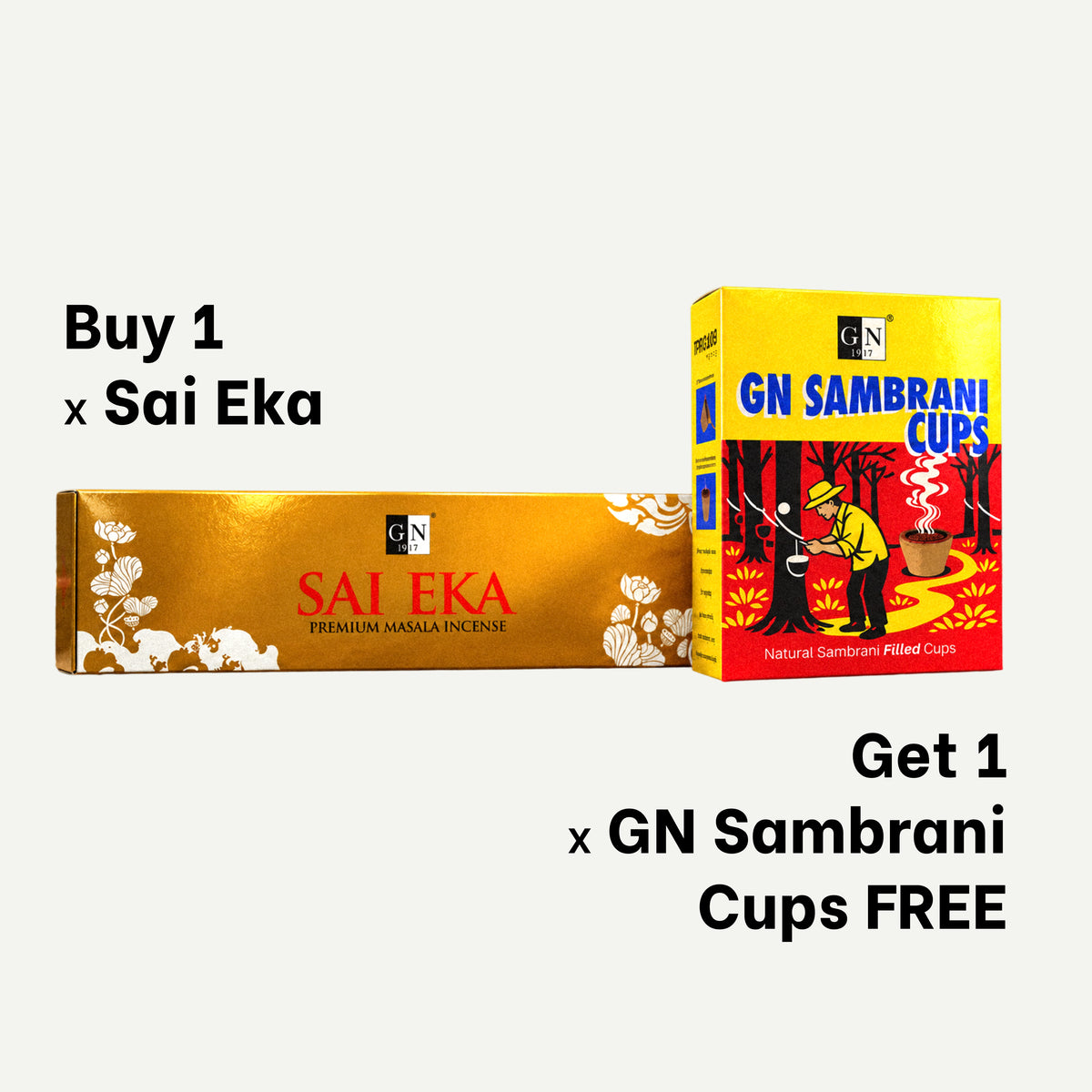 Sai Eka Flora Incense Sticks (Buy 1 Get 1 GN Sambrani Cups)